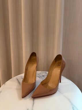 Christian Louboutin So Kate 120 Nude Patent Pointed-Toe Stilettos